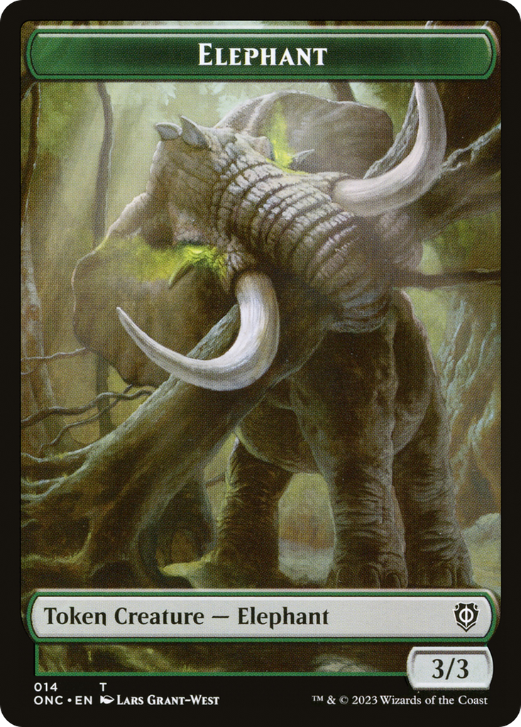 Magic: The Gathering - Elephant Token - Phyrexia: All Will Be One Commander Tokens
