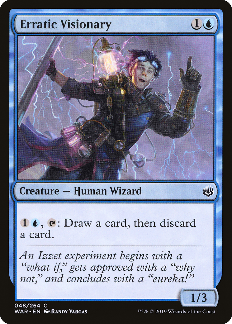Magic: The Gathering - Erratic Visionary Foil - War of the Spark