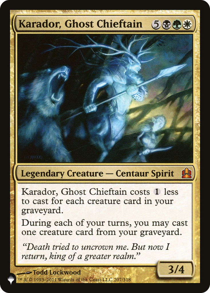 Magic: The Gathering - Karador, Ghost Chieftain - The List