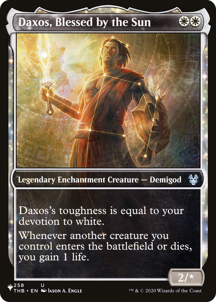 Magic: The Gathering - Daxos, Blessed by the Sun - The List