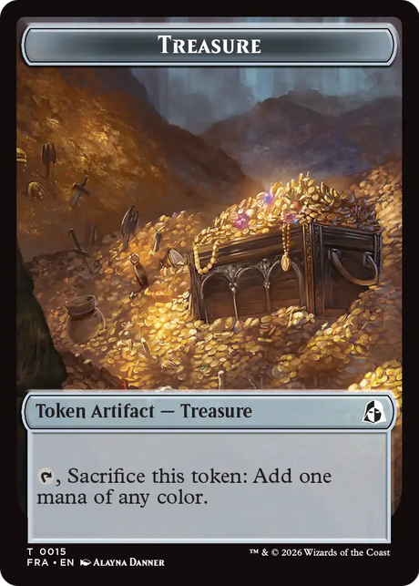 Magic: The Gathering - Treasure Token - Reality Fracture Tokens