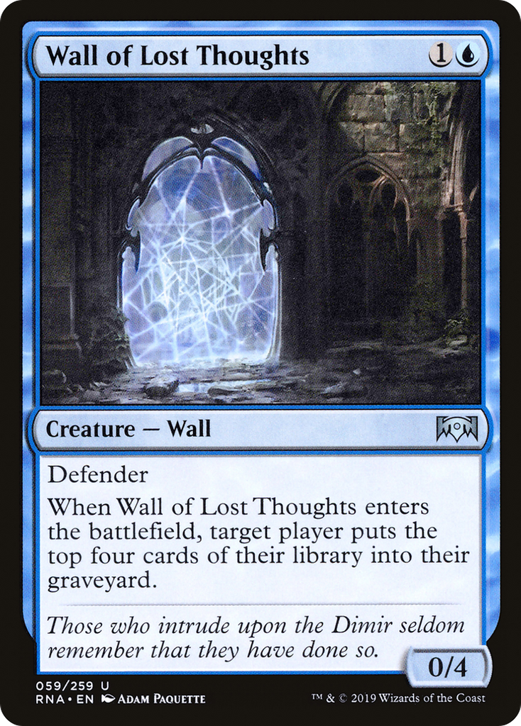 Magic: The Gathering - Wall of Lost Thoughts Foil - Ravnica Allegiance