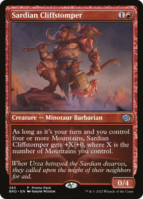 Magic: The Gathering - Sardian Cliffstomper Foil - The Brothers' War