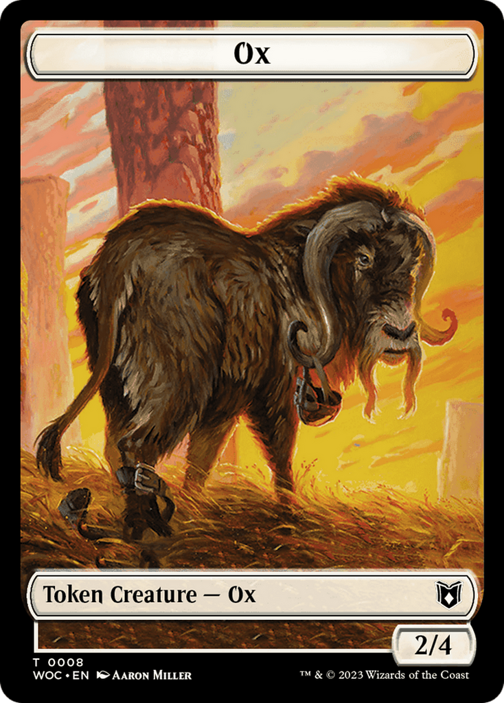 Magic: The Gathering - Ox Token - Wilds of Eldraine Commander Tokens