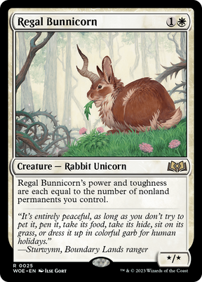 Magic: The Gathering - Regal Bunnicorn Foil - Wilds of Eldraine