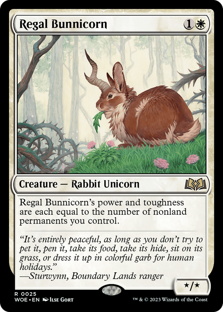 Magic: The Gathering - Regal Bunnicorn Foil - Wilds of Eldraine