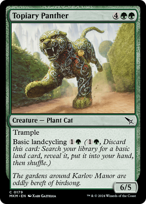 Magic: The Gathering - Topiary Panther - Murders at Karlov Manor