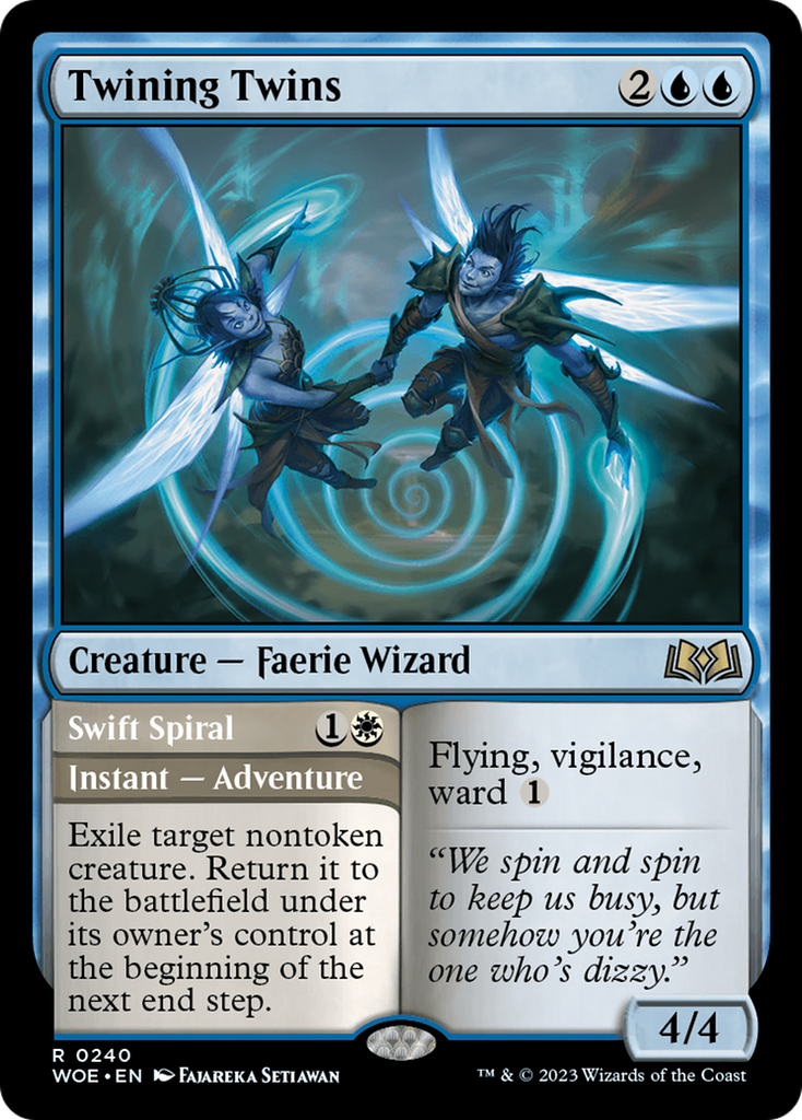 Magic: The Gathering - Twining Twins // Swift Spiral Foil - Wilds of Eldraine