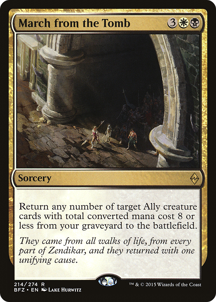 Magic: The Gathering - March from the Tomb Foil - Battle for Zendikar