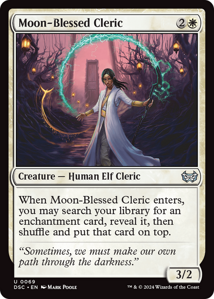 Magic: The Gathering - Moon-Blessed Cleric - Duskmourn: House of Horror Commander