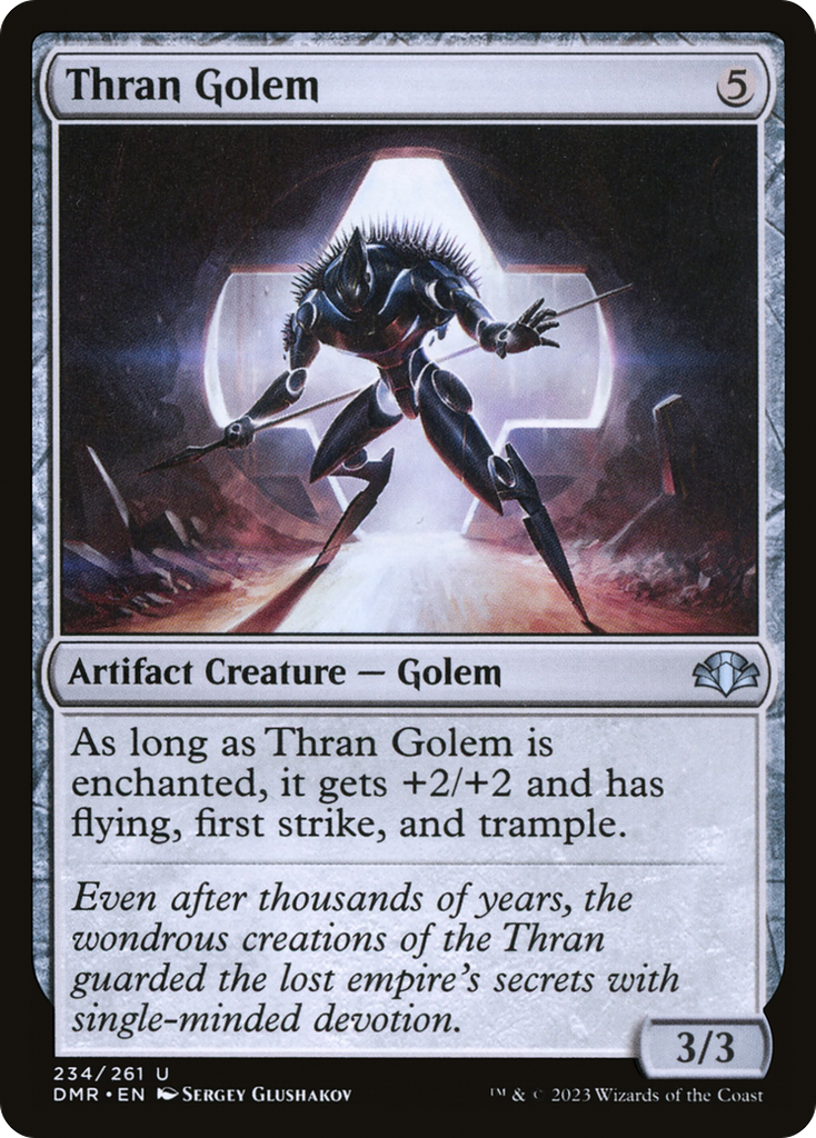 Magic: The Gathering - Thran Golem Foil - Dominaria Remastered