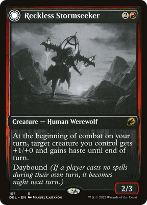 Magic: The Gathering - Reckless Stormseeker // Storm-Charged Slasher Foil - Innistrad: Double Feature