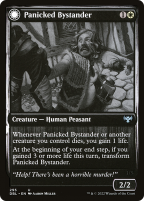 Magic: The Gathering - Panicked Bystander // Cackling Culprit Foil - Innistrad: Double Feature