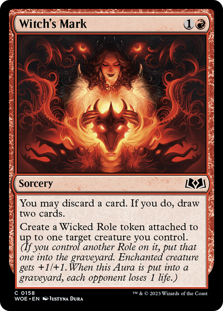 Magic: The Gathering - Witch's Mark Foil - Wilds of Eldraine