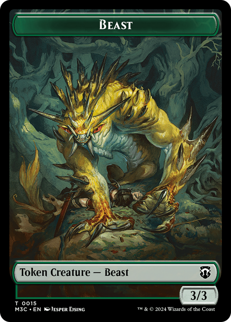 Magic: The Gathering - Beast Token - Modern Horizons 3 Commander Tokens