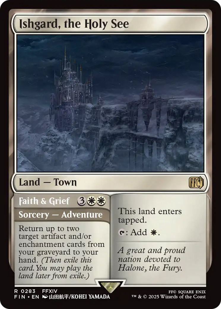 Magic: The Gathering - Ishgard, the Holy See // Faith & Grief Foil - Final Fantasy