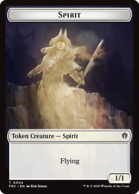 Magic: The Gathering - Spirit Token - Reality Fracture Commander Tokens