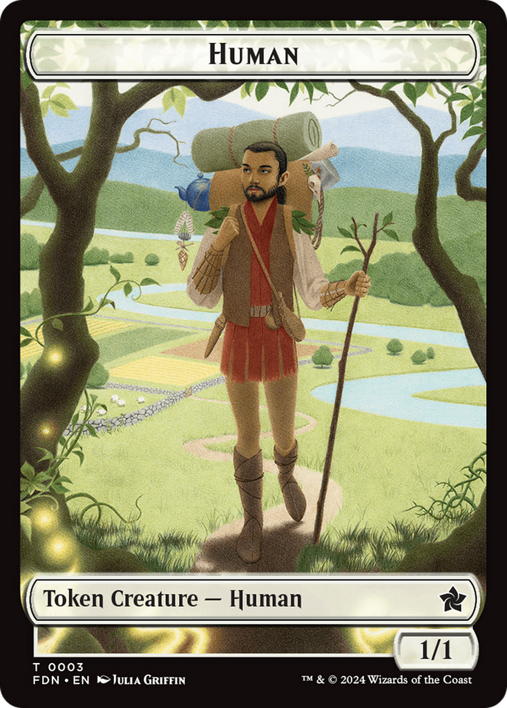 Magic: The Gathering - Human Token - Foundations Tokens