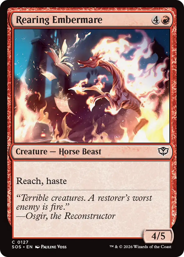 Magic: The Gathering - Rearing Embermare - Secrets of Strixhaven