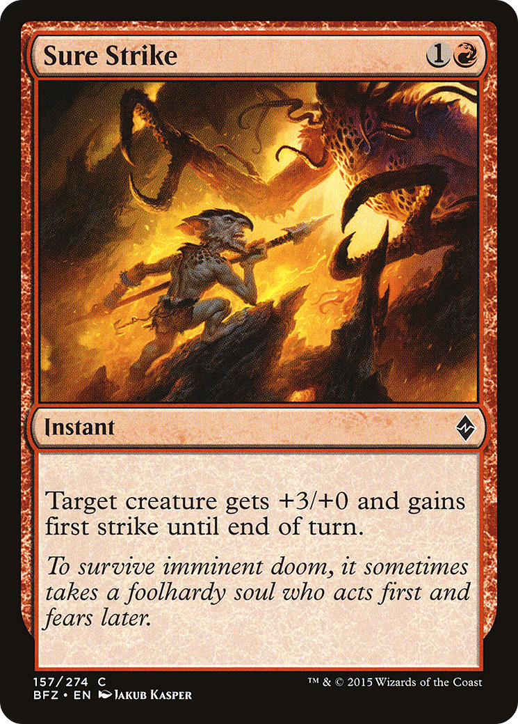 Magic: The Gathering - Sure Strike Foil - Battle for Zendikar