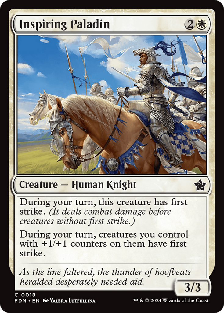 Magic: The Gathering - Inspiring Paladin Foil - Foundations