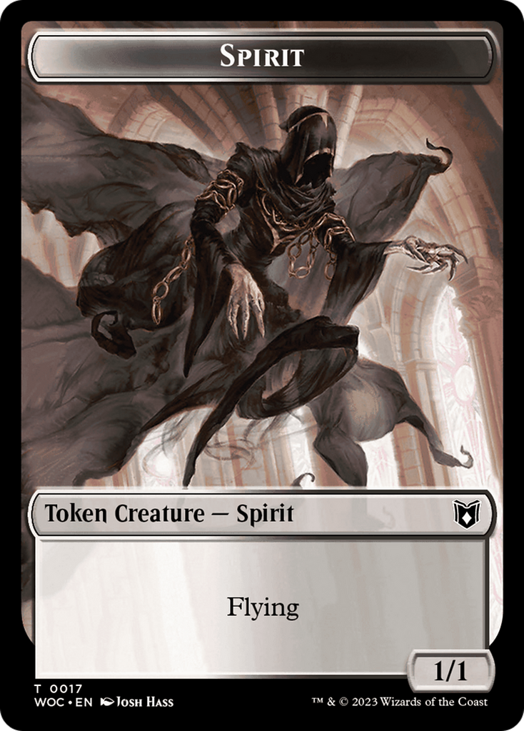 Magic: The Gathering - Spirit Token - Wilds of Eldraine Commander Tokens