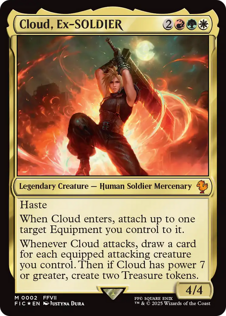 Magic: The Gathering - Cloud, Ex-SOLDIER Foil - Final Fantasy Commander