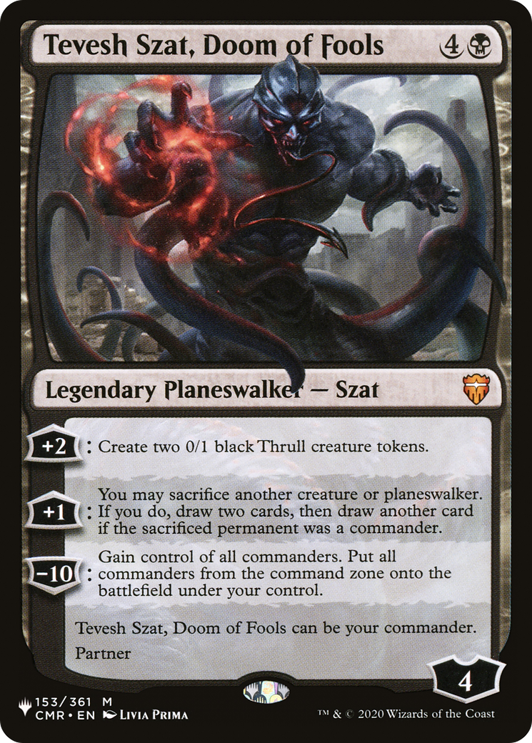 Magic: The Gathering - Tevesh Szat, Doom of Fools - The List