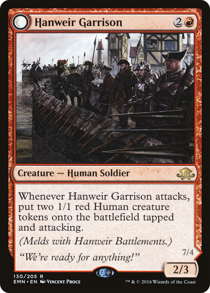 Magic: The Gathering - Hanweir Garrison // Hanweir, the Writhing Township - Eldritch Moon