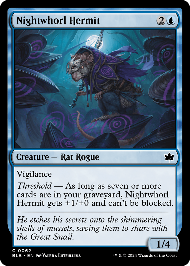 Magic: The Gathering - Nightwhorl Hermit Foil - Bloomburrow