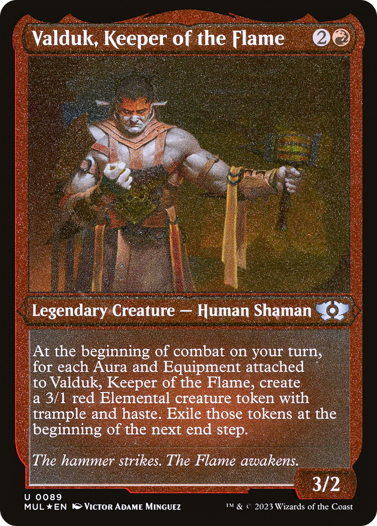 Magic: The Gathering - Valduk, Keeper of the Flame Foil - Multiverse Legends