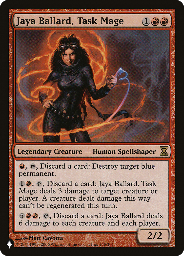 Magic: The Gathering - Jaya Ballard, Task Mage - The List