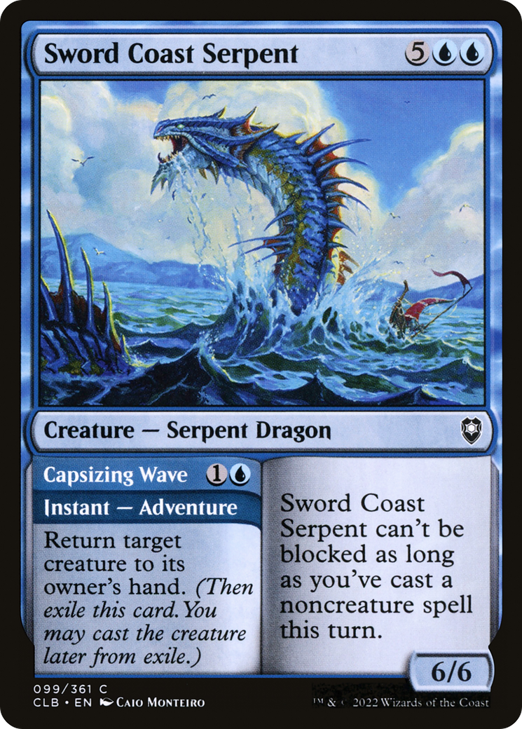 Magic: The Gathering - Sword Coast Serpent // Capsizing Wave - Commander Legends: Battle for Baldur's Gate