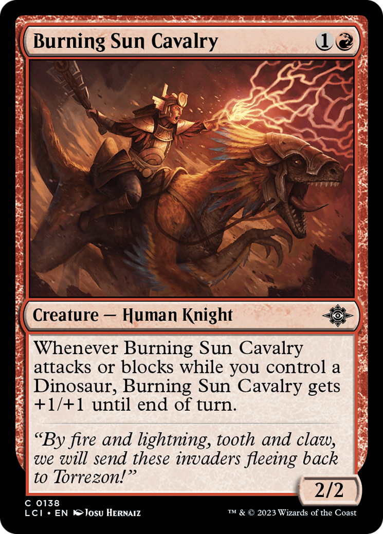 Magic: The Gathering - Burning Sun Cavalry Foil - The Lost Caverns of Ixalan