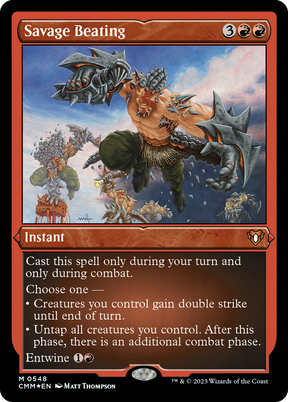Magic: The Gathering - Savage Beating Foil - Commander Masters