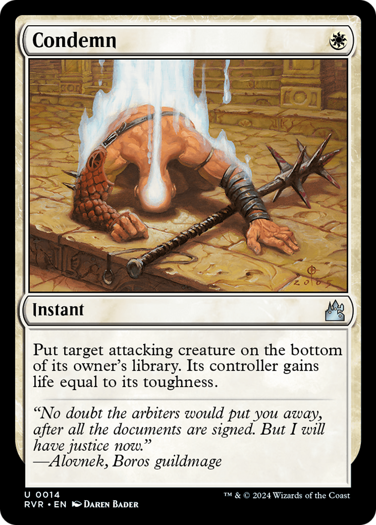 Magic: The Gathering - Condemn Foil - Ravnica Remastered