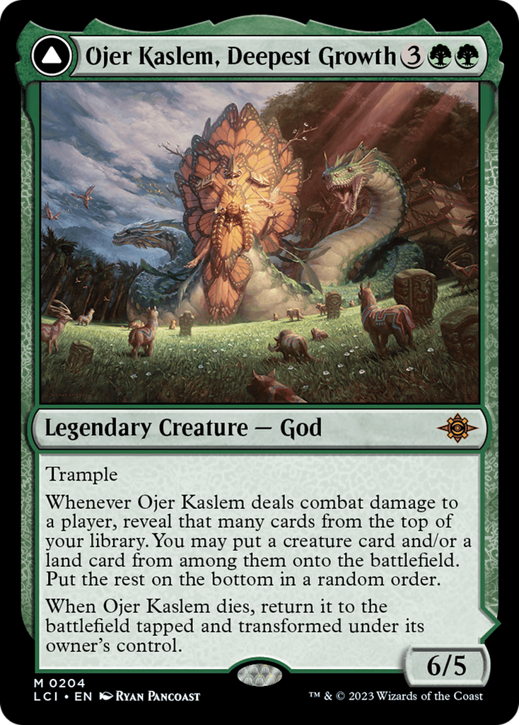 Magic: The Gathering - Ojer Kaslem, Deepest Growth // Temple of Cultivation Foil - The Lost Caverns of Ixalan