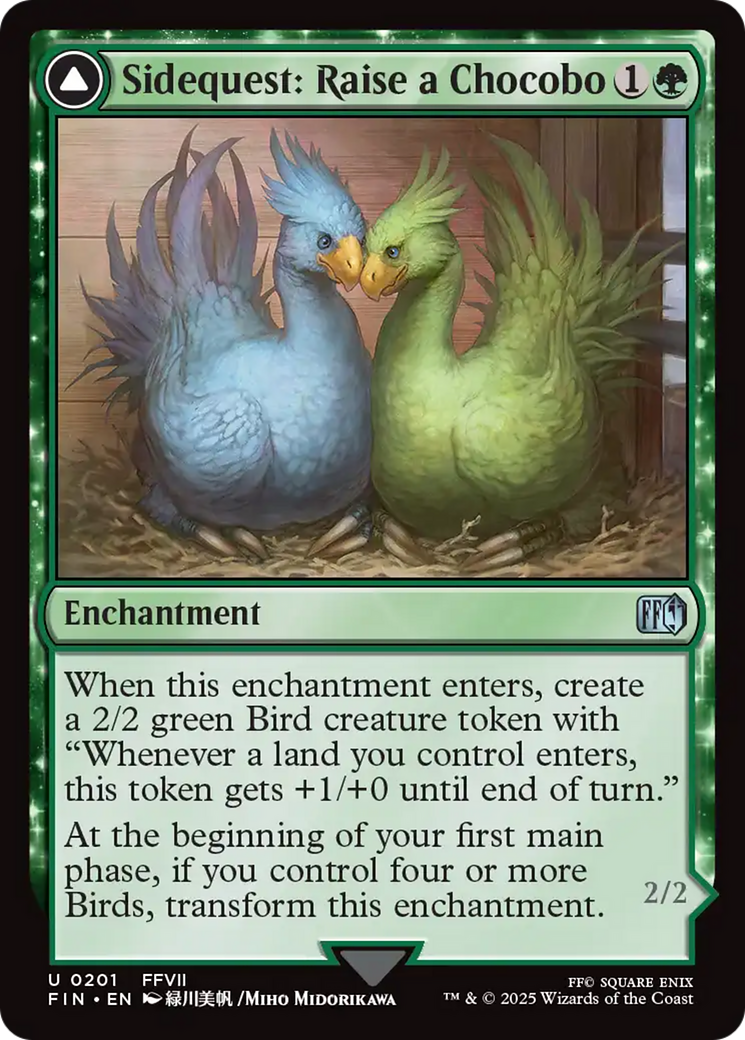 Magic: The Gathering - Sidequest: Raise a Chocobo // Black Chocobo Foil - Final Fantasy