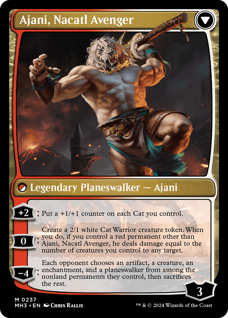 Magic: The Gathering - Ajani, Nacatl Pariah // Ajani, Nacatl Avenger Foil - Modern Horizons 3