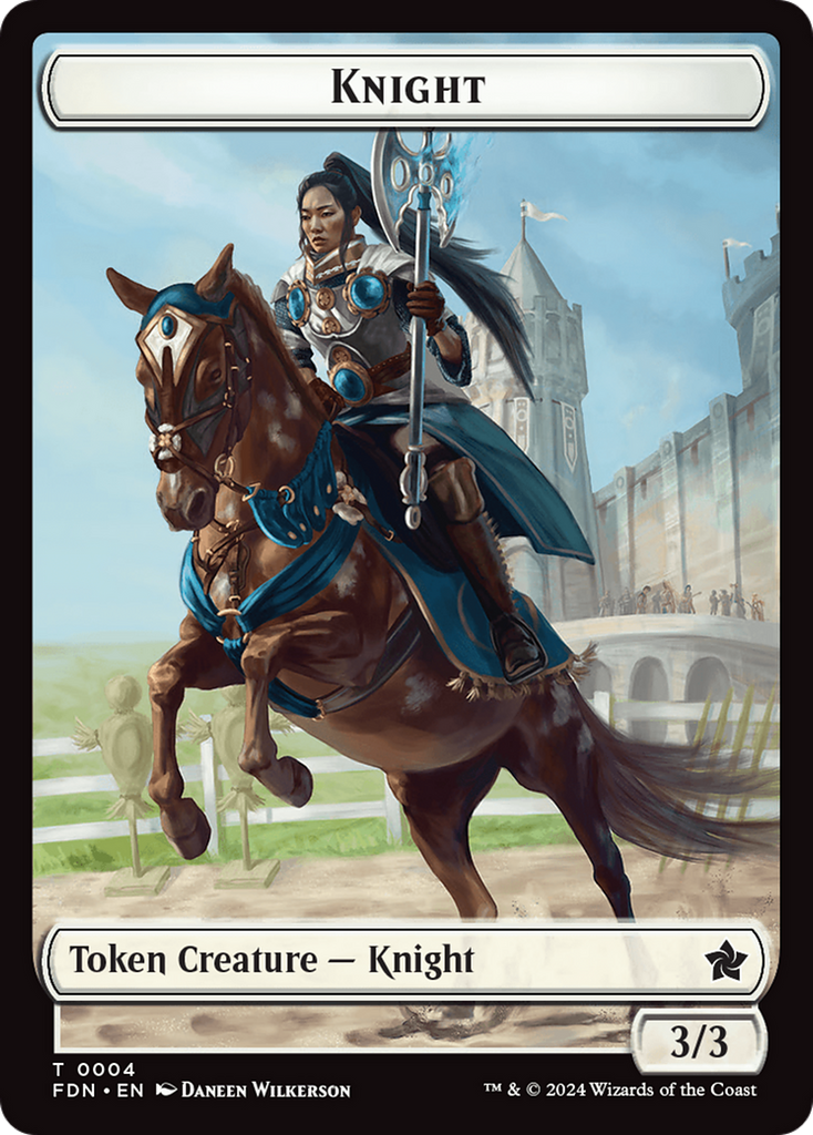 Magic: The Gathering - Knight Token - Foundations Tokens