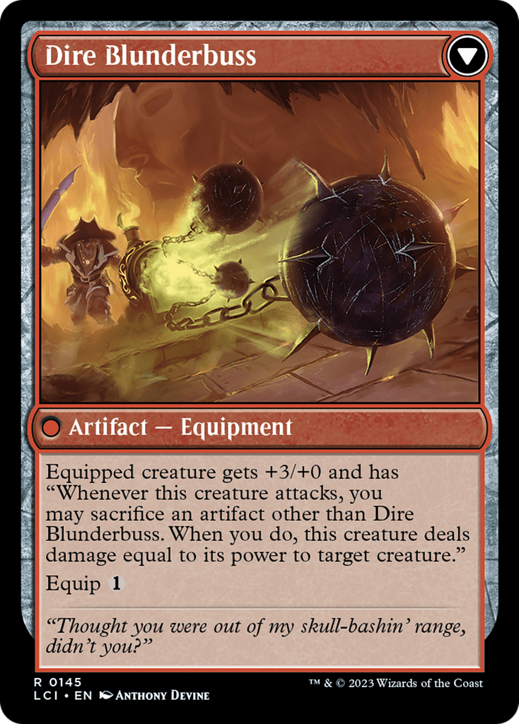 Magic: The Gathering - Dire Flail // Dire Blunderbuss Foil - The Lost Caverns of Ixalan