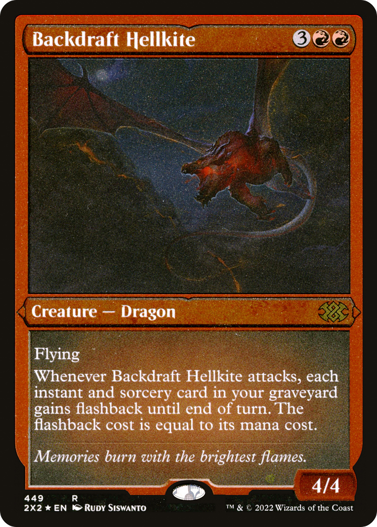 Magic: The Gathering - Backdraft Hellkite Foil - Double Masters 2022