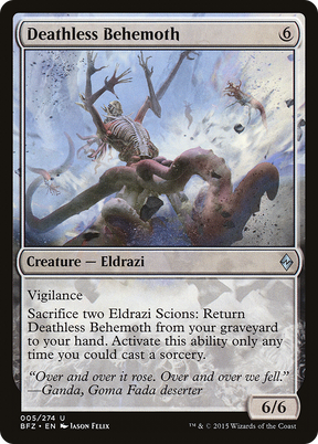 Magic: The Gathering - Deathless Behemoth Foil - Battle for Zendikar
