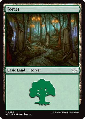 Magic: The Gathering - Forest #286 Foil - Duskmourn: House of Horror
