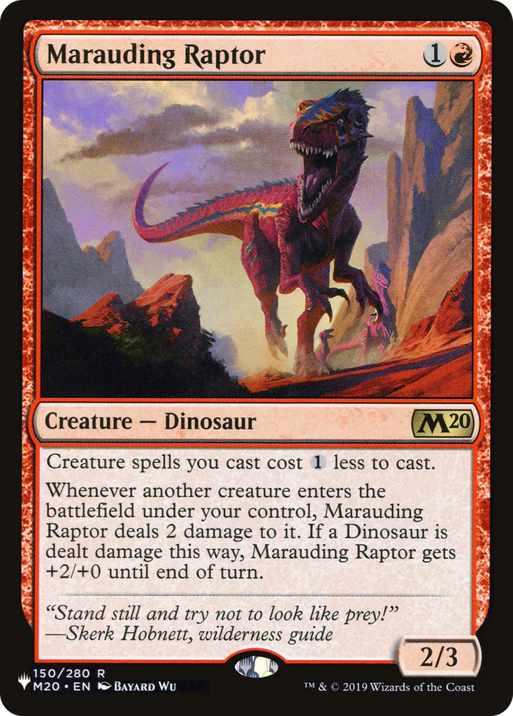 Magic: The Gathering - Marauding Raptor - The List