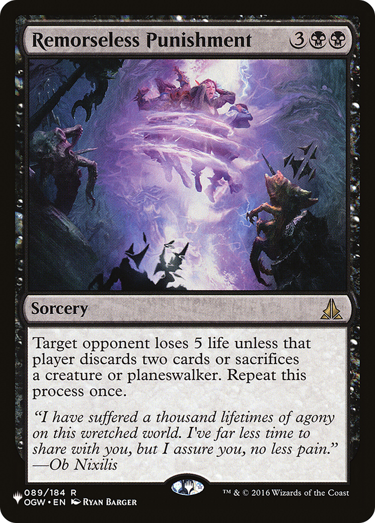 Magic: The Gathering - Remorseless Punishment - The List