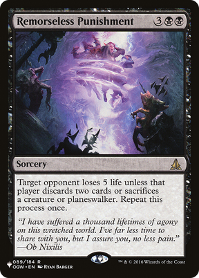 Magic: The Gathering - Remorseless Punishment - The List
