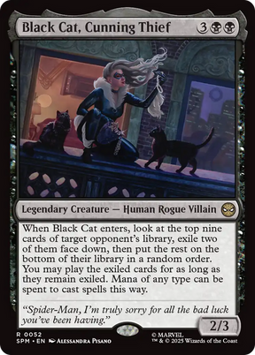 Magic: The Gathering - Black Cat, Cunning Thief Foil - Marvel's Spider-Man