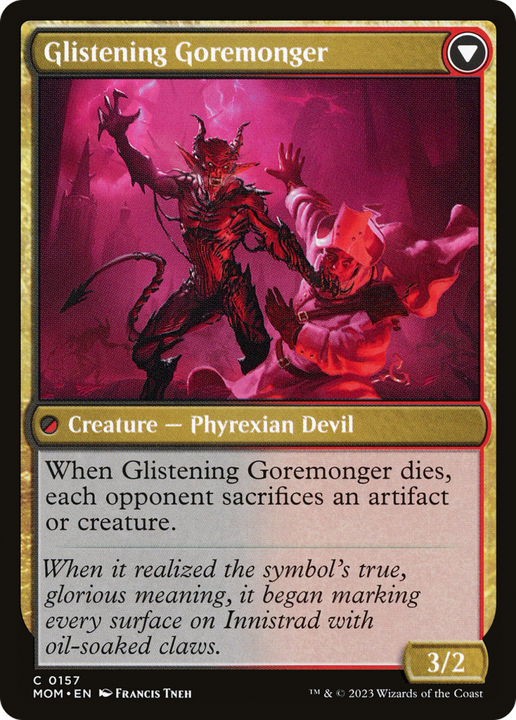 Magic: The Gathering - Pyretic Prankster // Glistening Goremonger Foil - March of the Machine