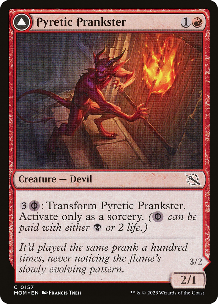 Magic: The Gathering - Pyretic Prankster // Glistening Goremonger Foil - March of the Machine